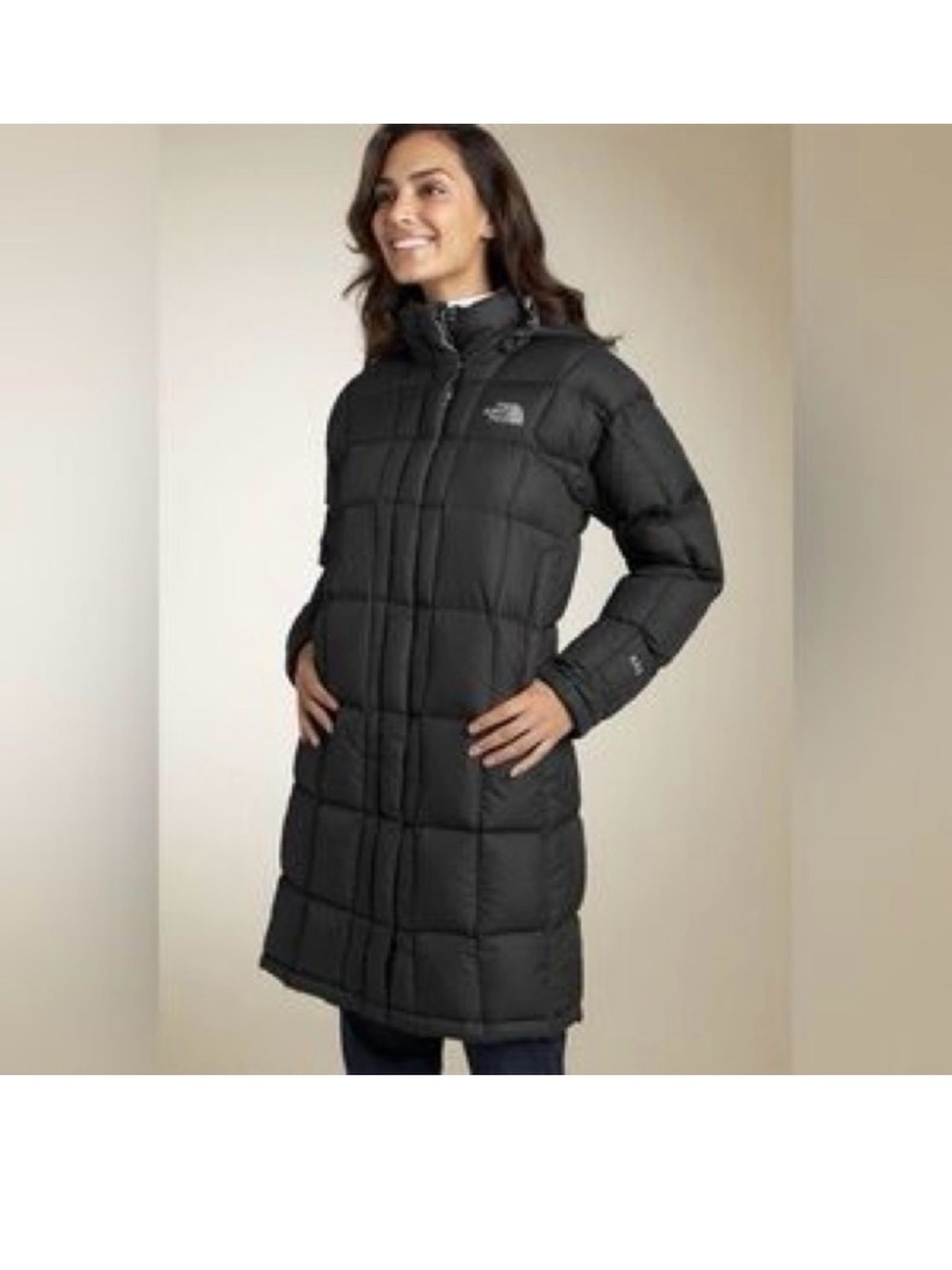 The North Face women's 600 Down Puffer Hooded Jacket brown size small Y2K